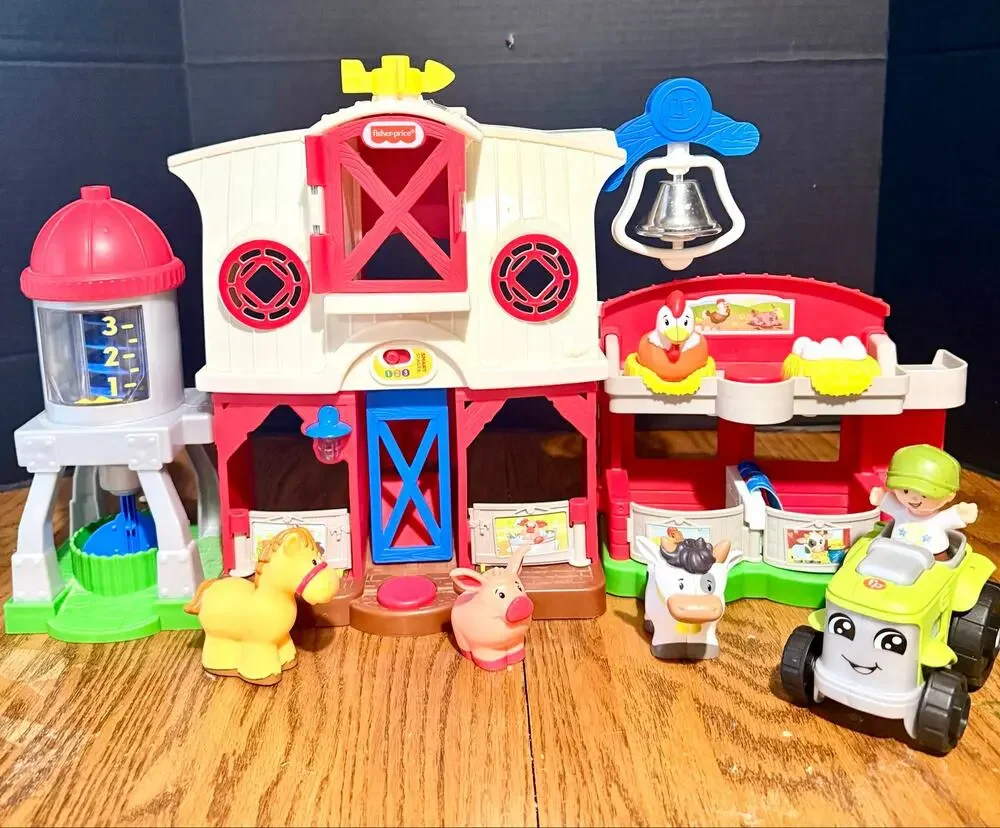 FP Little People Caring For Animals Farm Barn Farmer Animals Smart Stages set 1
